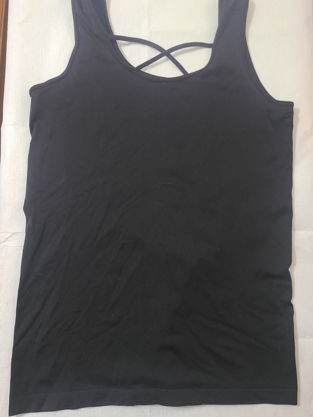 Black Crisscross Strap Women's Tank Top